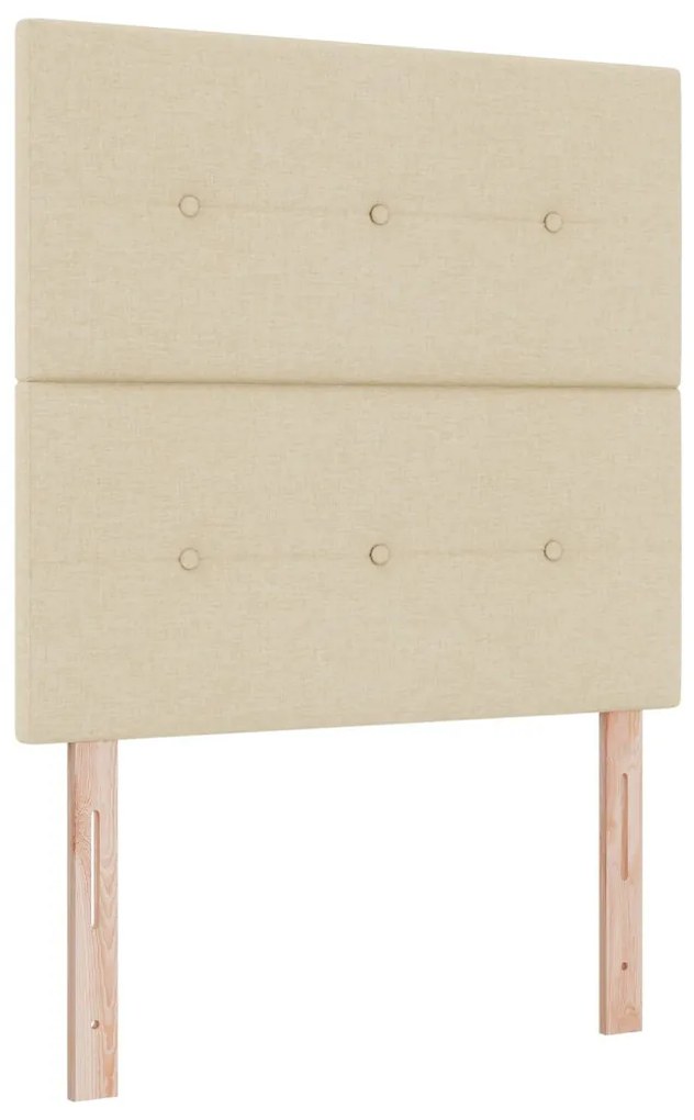 Box Spring Ágy Matraccal Krém Egyszemélyes Szövet