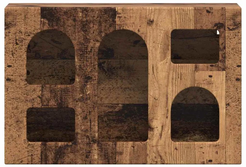 Függő szekrény polcokkal Öreg fa 60 x 20 x 40 cm Faanyag