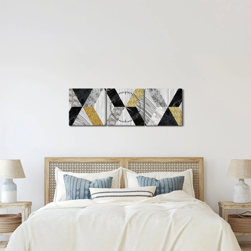 Kép - Texturált dekoráció (órával) (90x30 cm)