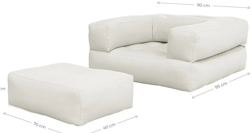 Cube Linen Beige variálható fotel - Karup Design