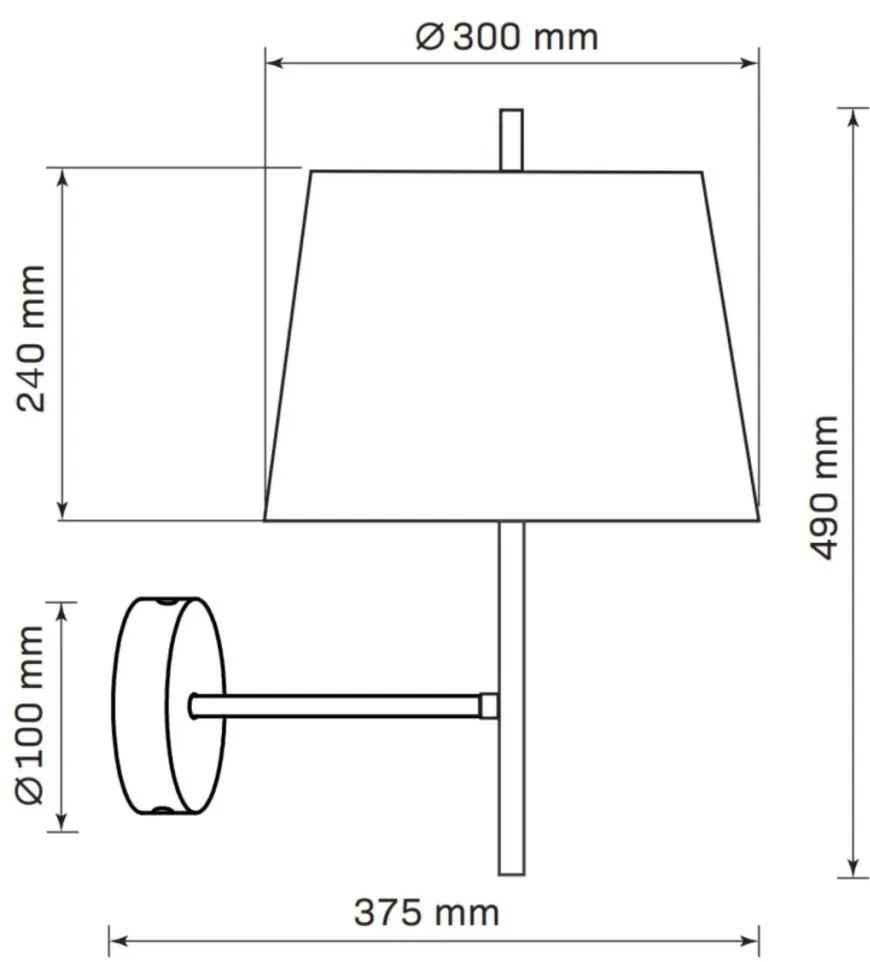 Polux ELENA 325839 Fali lámpa 1x20W/E27 IP20