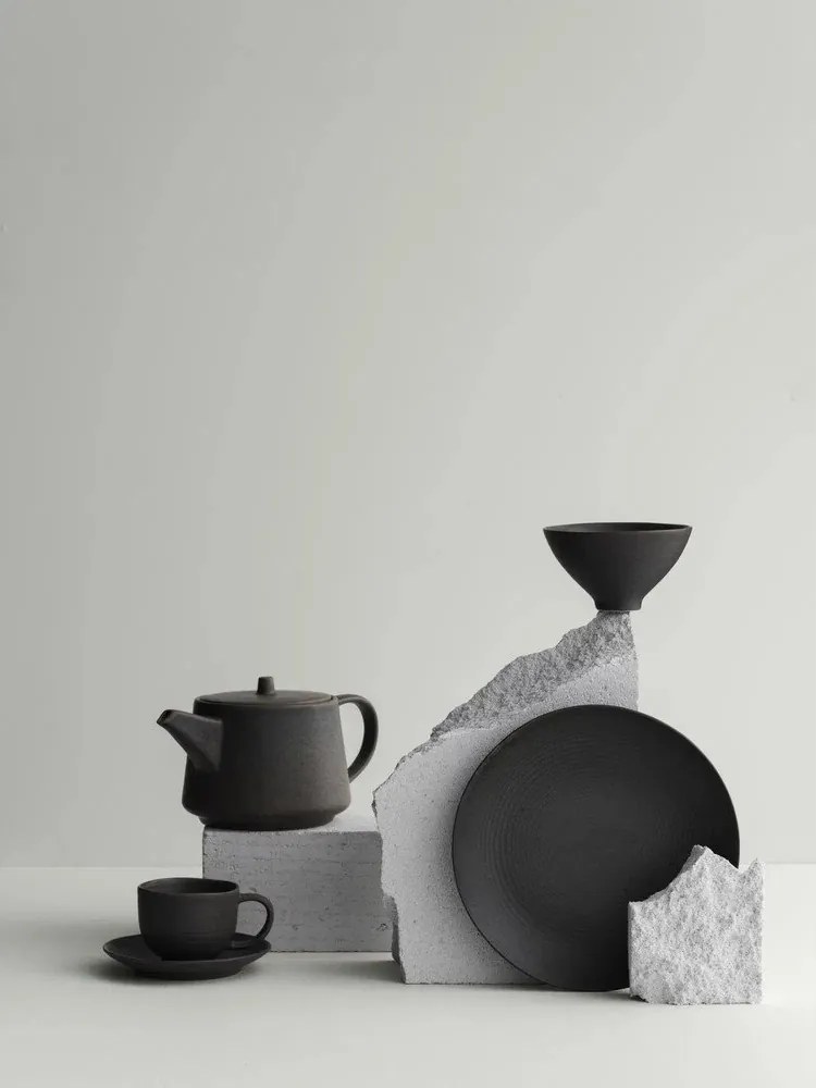 Sötétbarna desszertes kerámia tányér ø 21 cm Kumi – Blomus