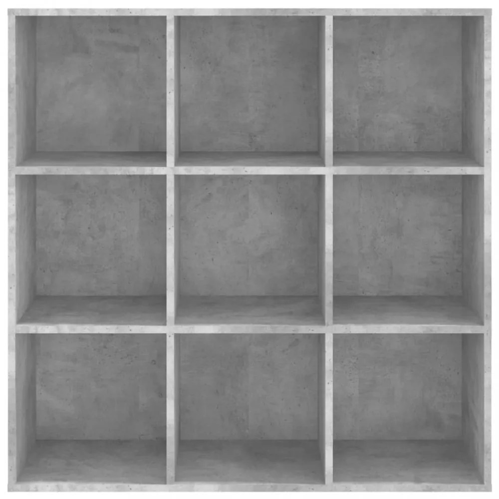 betonszürke szerelt fa könyvszekrény 98 x 29 x 97,5 cm