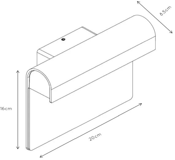 Lucide 27881/06/30 - LED házszám THESI LED/6W/230V IP54