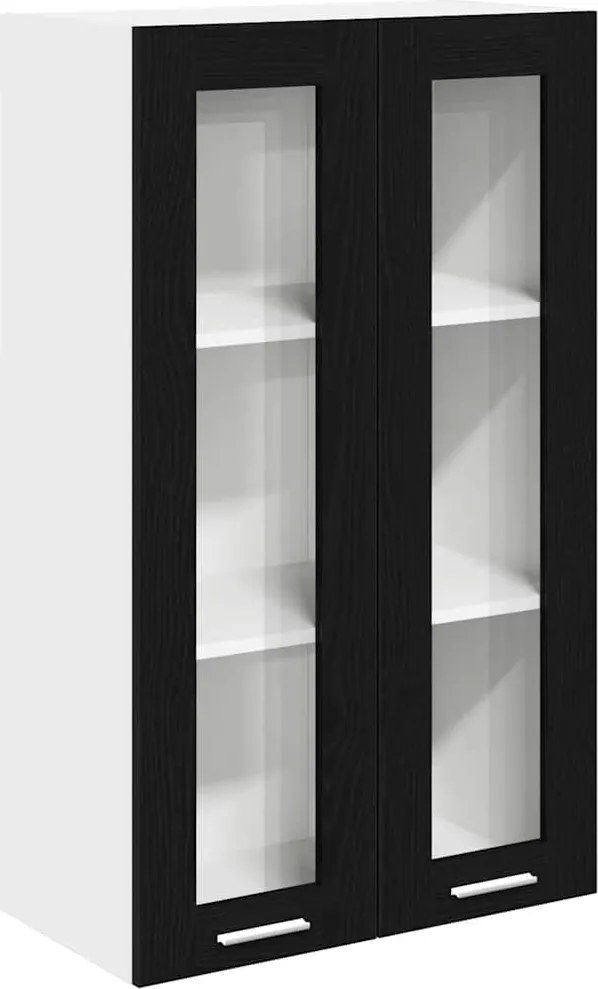 vidaXL Függő szekrény Riga Fekete tölgy 60 x 31 x 100 cm Faanyag