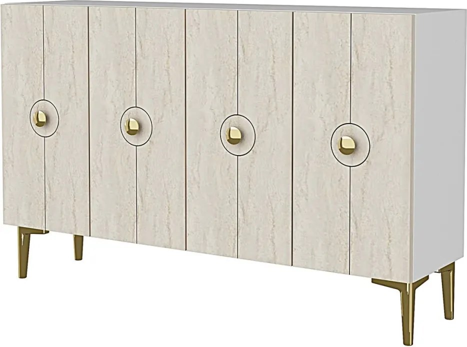 Enlem 120 - White, Travertine