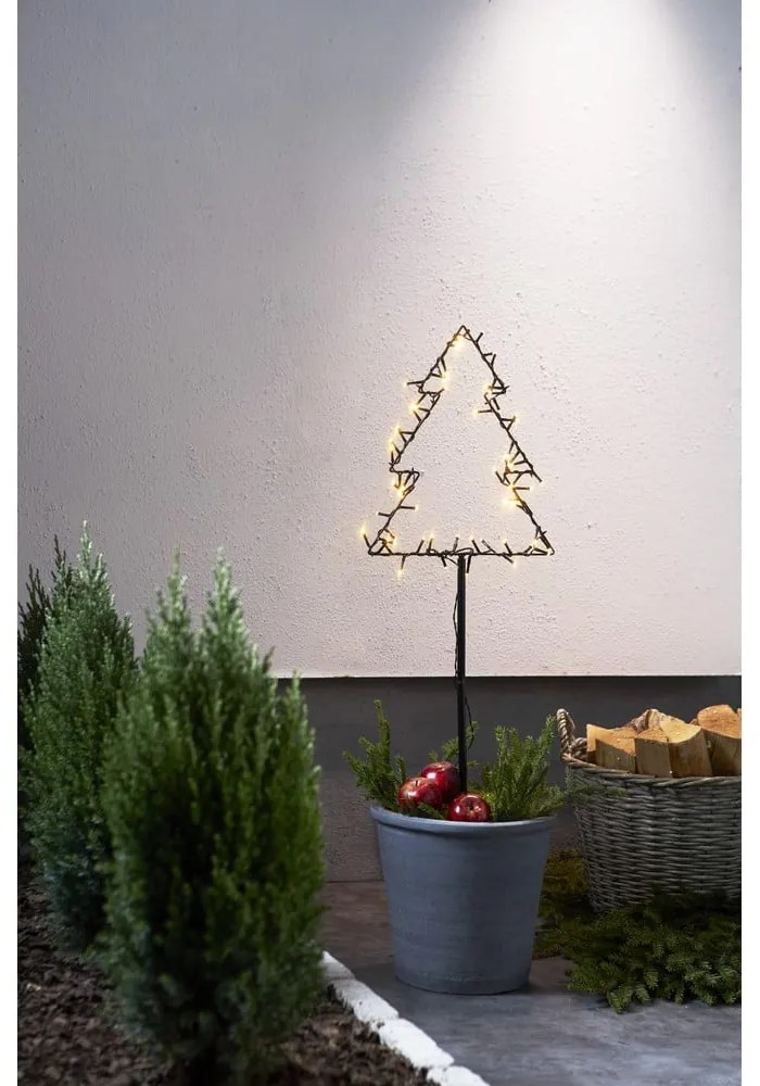 Fekete fénydekoráció karácsonyi mintával Spiky – Star Trading