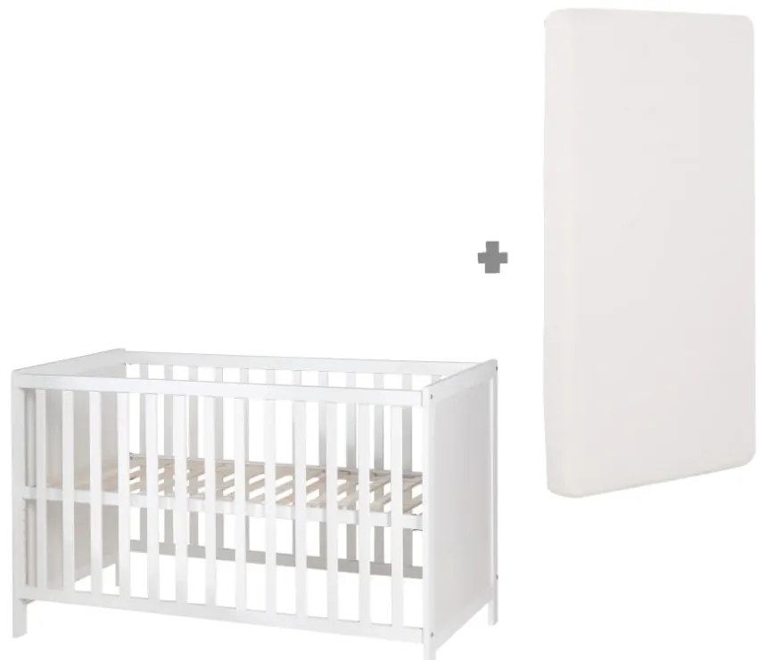 Fehér babaágy 60x120 cm – Roba