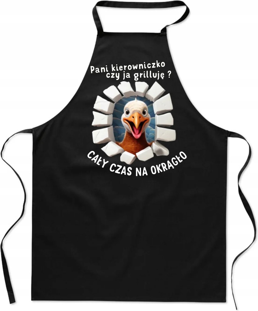 Konyhai Kötény fekete Grillező Hölgy Ajándék FA_726_cz