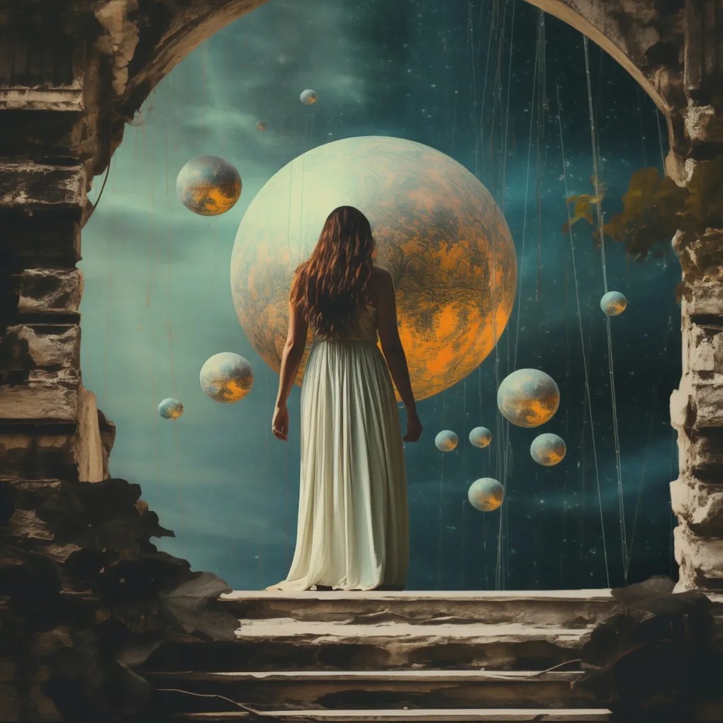 Poszter 20x20cm Színház a romok portálján