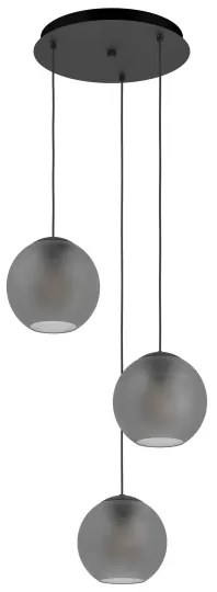 Eglo 390213 - Csillár zsinóron ARANGONA 3xE27/40W/230V füstös