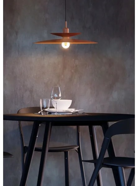 Redo 01-3049 - GUNNAR zsinóros csillár 1xE27/42W/230V, átmérő 50 cm, narancssárga