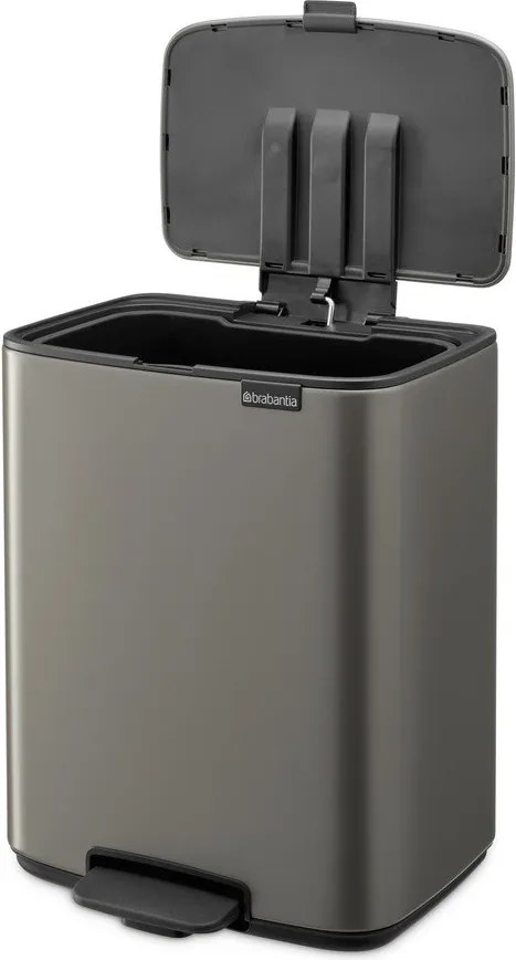 Szürke acél pedálos szemetes 12 l Bo – Brabantia