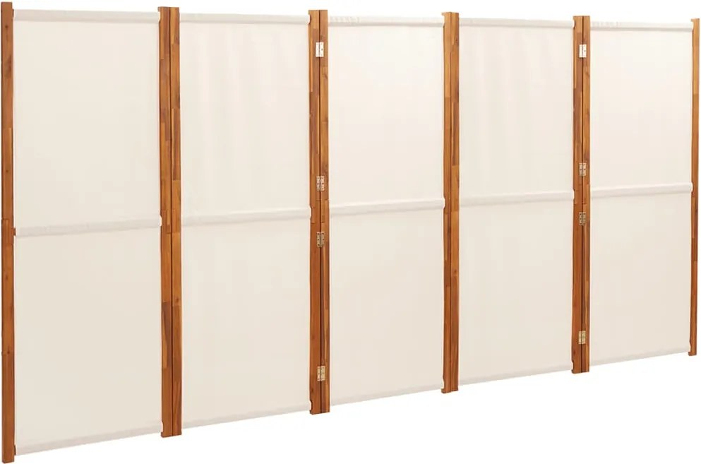 vidaXL fehér 5 paneles térelválasztó 350x180 cm
