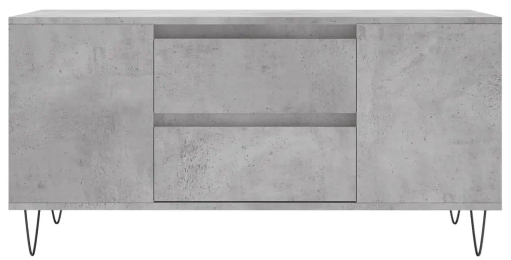 Betonszürke szerelt fa dohányzóasztal 102x44,5x50 cm