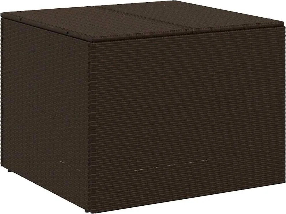 vidaXL barna polyrattan kerti tárolóláda 291 L