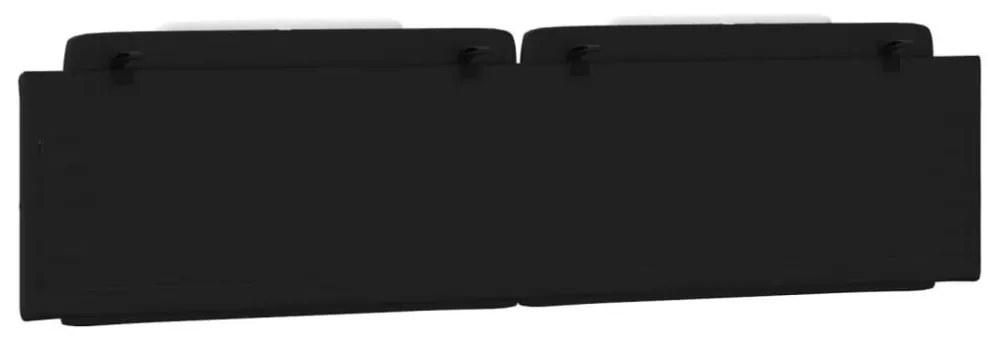 fekete és fehér műbőr fejtámla párna Viana 200 cm