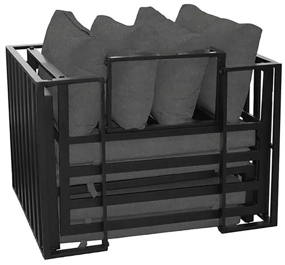 Kerti Garnitúra, Fém + Szövet, Szürke. AZ-L1761 GREY