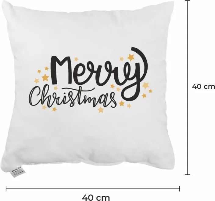 EMI Merry Christmas karácsonyi díszpárna 40x40 cm