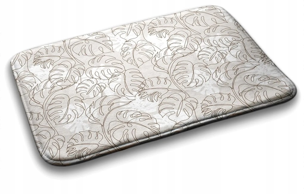 Fürdőszobaszőnyeg puha levelek monstery 75x45 cm