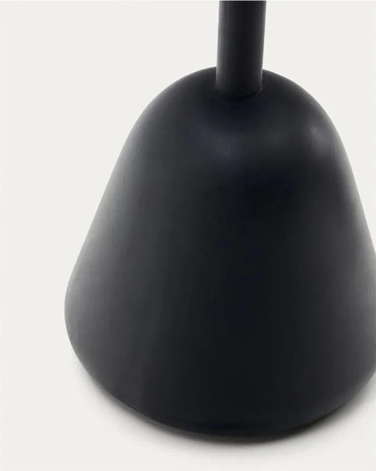 Fekete-natúr színű kerek dohányzóasztal akácfa asztallappal ø 43 cm Saura – Kave Home