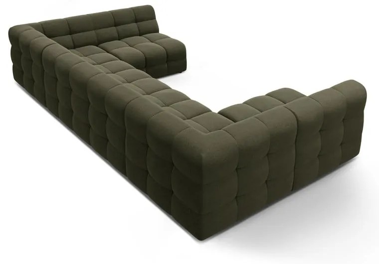 Zöld sarokkanapé (U alakú) Kendal – Micadoni