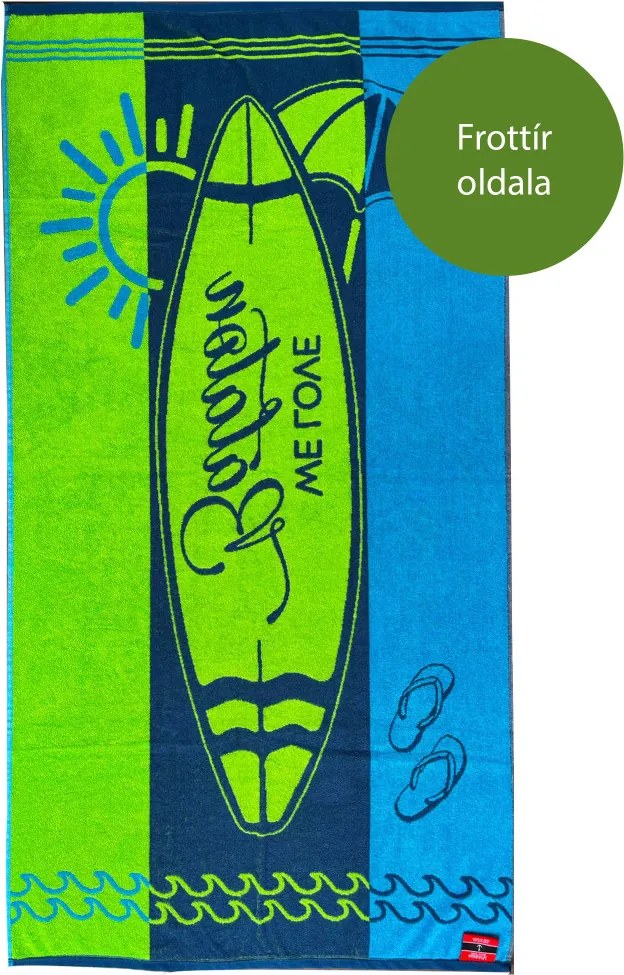 Balaton 2024 kék-zöld strandtörölköző