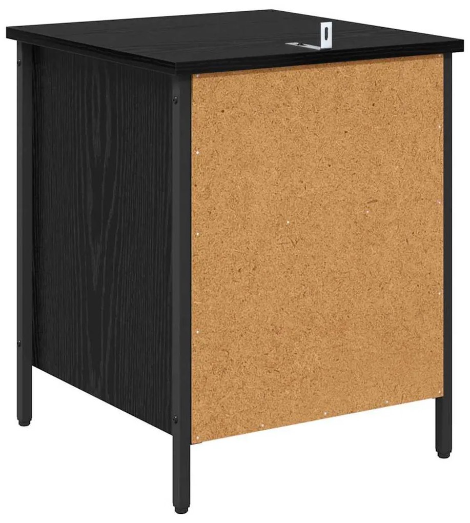 Éjjeliszekrény 2 pcs Musta tammi 40 x 42 x 50 cm Faanyag