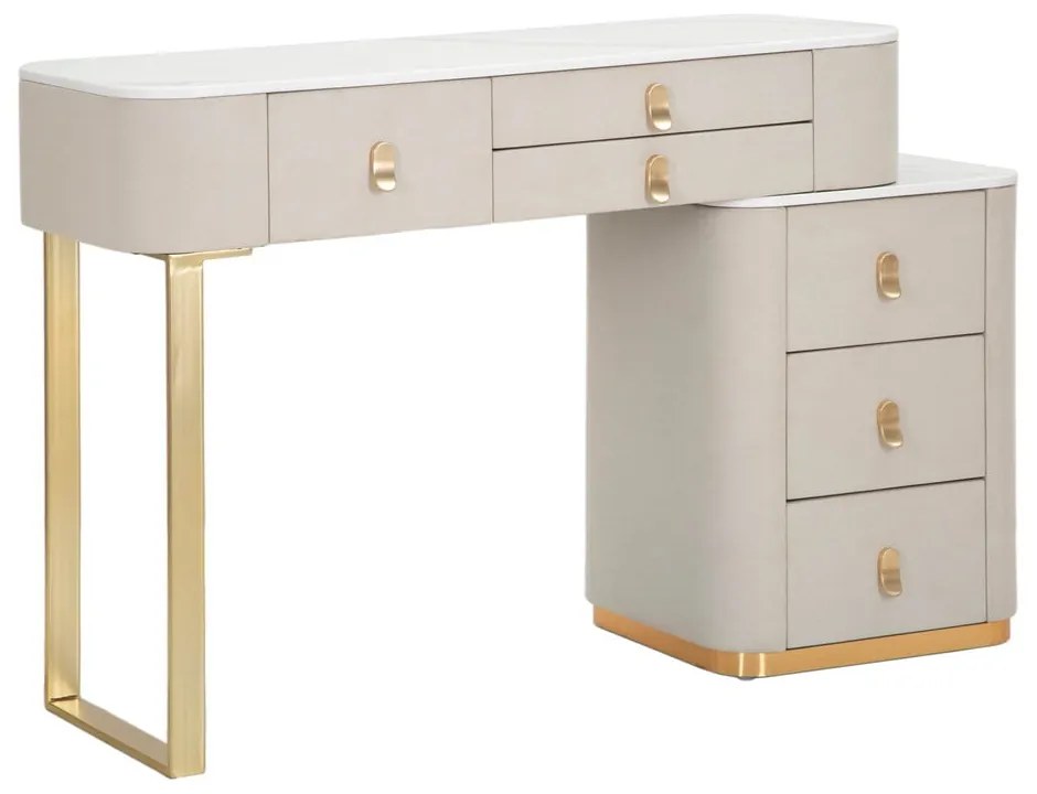 Bézs-aranyszínű konzolasztal 40x120 cm Beauty – Mauro Ferretti