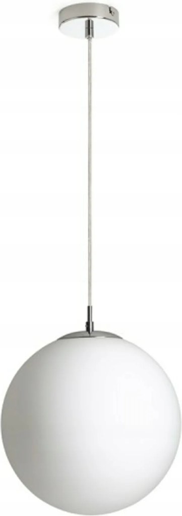 Függeszték Rendl Luna 30, opálüveg, króm, E27, Ø30 cm