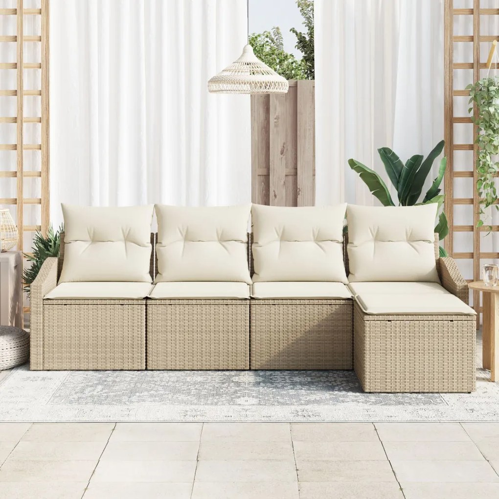 Kert étkező szett párnával tárolóval 5 pcs Beige és krém