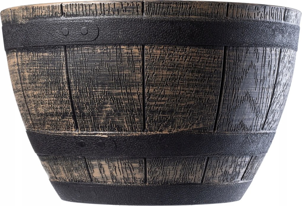 Virágtartó Fedő Műanyag Kerek 40 cm Virágágyás Barna