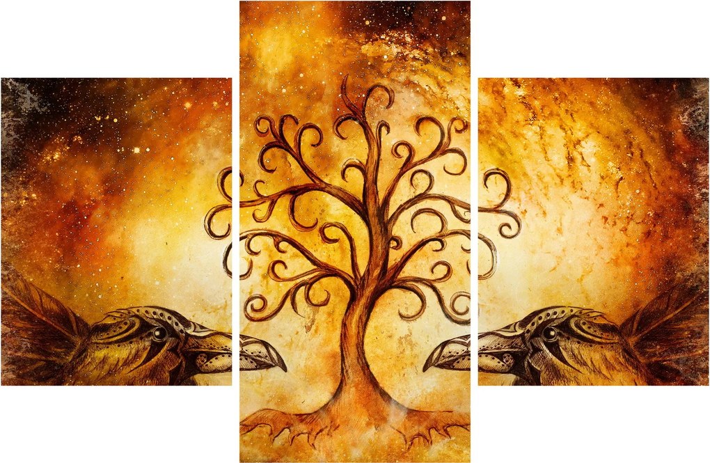 Természetes absztrakt kép fáról (90x60 cm)