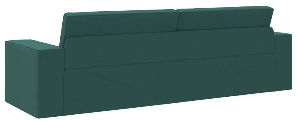 Padlókanapé ágy 2 az 1-ben Sötét Zöld 245x150x60.5 cm Szövet