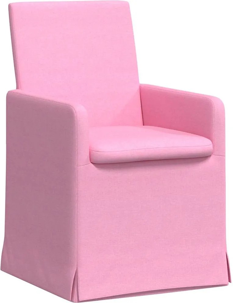 vidaXL Étkező Székek 2 pcs Rózsaszín 57 x 67 x 95 cm szövet