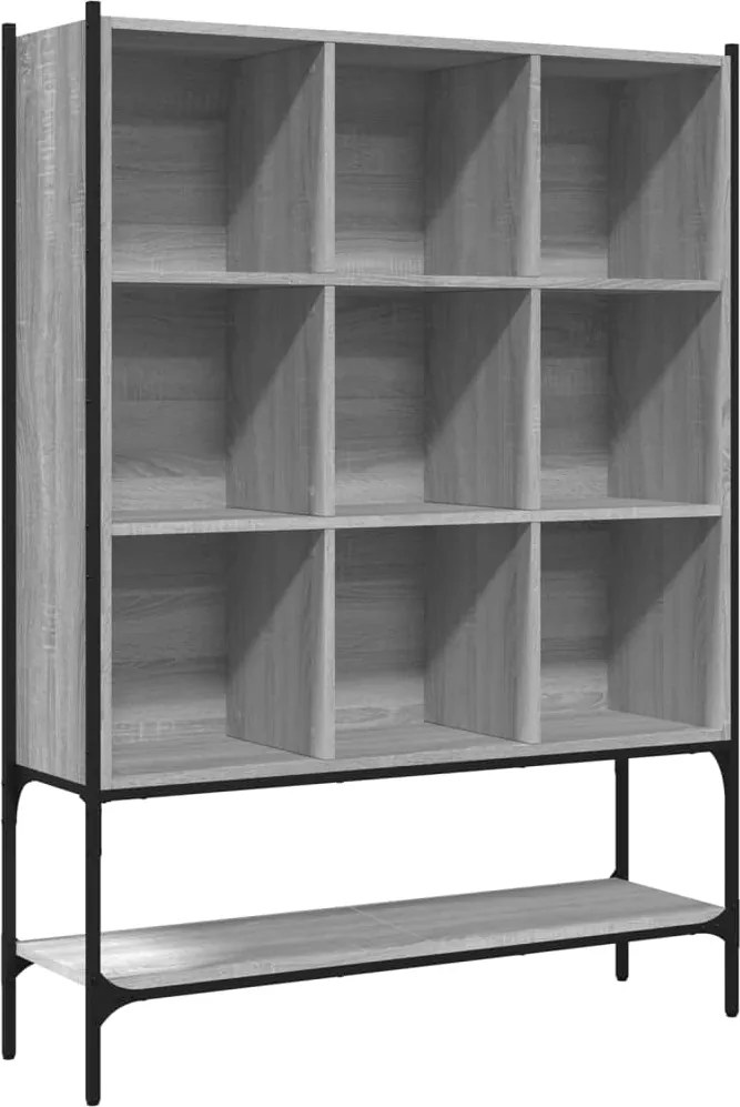 vidaXL szürke sonoma színű szerelt fa könyvespolc 102x30x141,5 cm