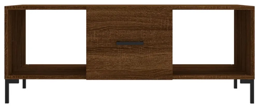 barna tölgyszínű szerelt fa dohányzóasztal 102 x 50 x 40 cm