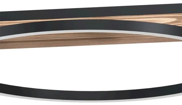 Eglo 99624-LED Fényerőszabályozható csillár BOYAL 2xLED/12,5W/230V+LED/15,5W barna/fekete