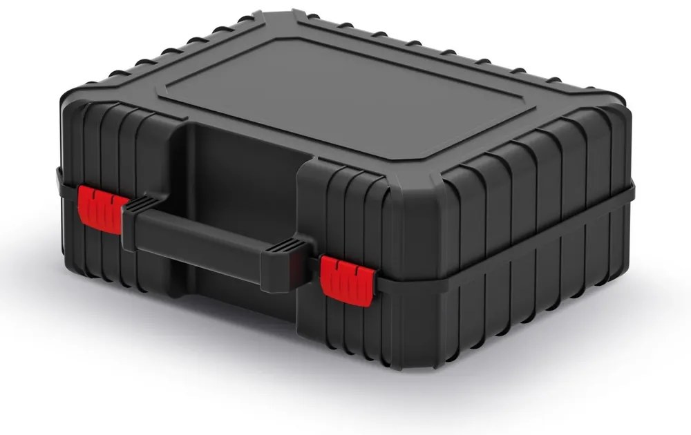 Szerszámtartó 38,4 x 33,5 x 14,4 cm, pántokkal, fekete