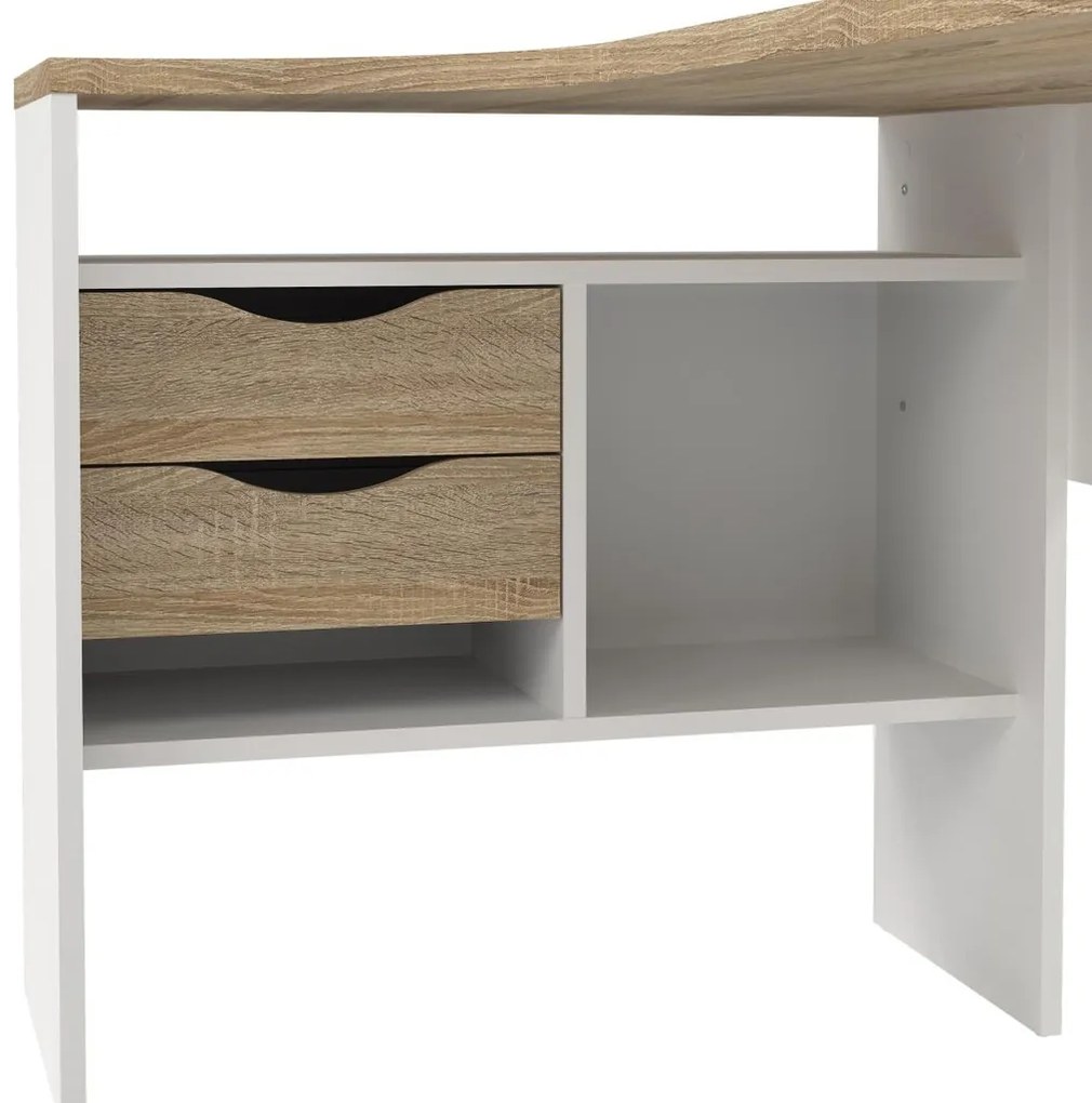 Felix Corner íróasztal, fehér / sonoma tölgy