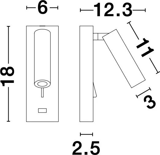 Fali Lámpa Fehér FUSE NOVA LUCE 9170101