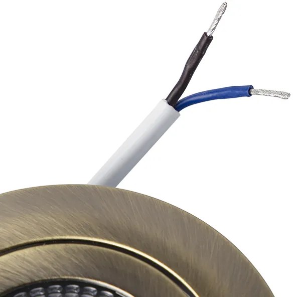 5 db modern beépített spotlámpa szett bronz színben, LED-del, 3 fokozatban szabályozható - Mio