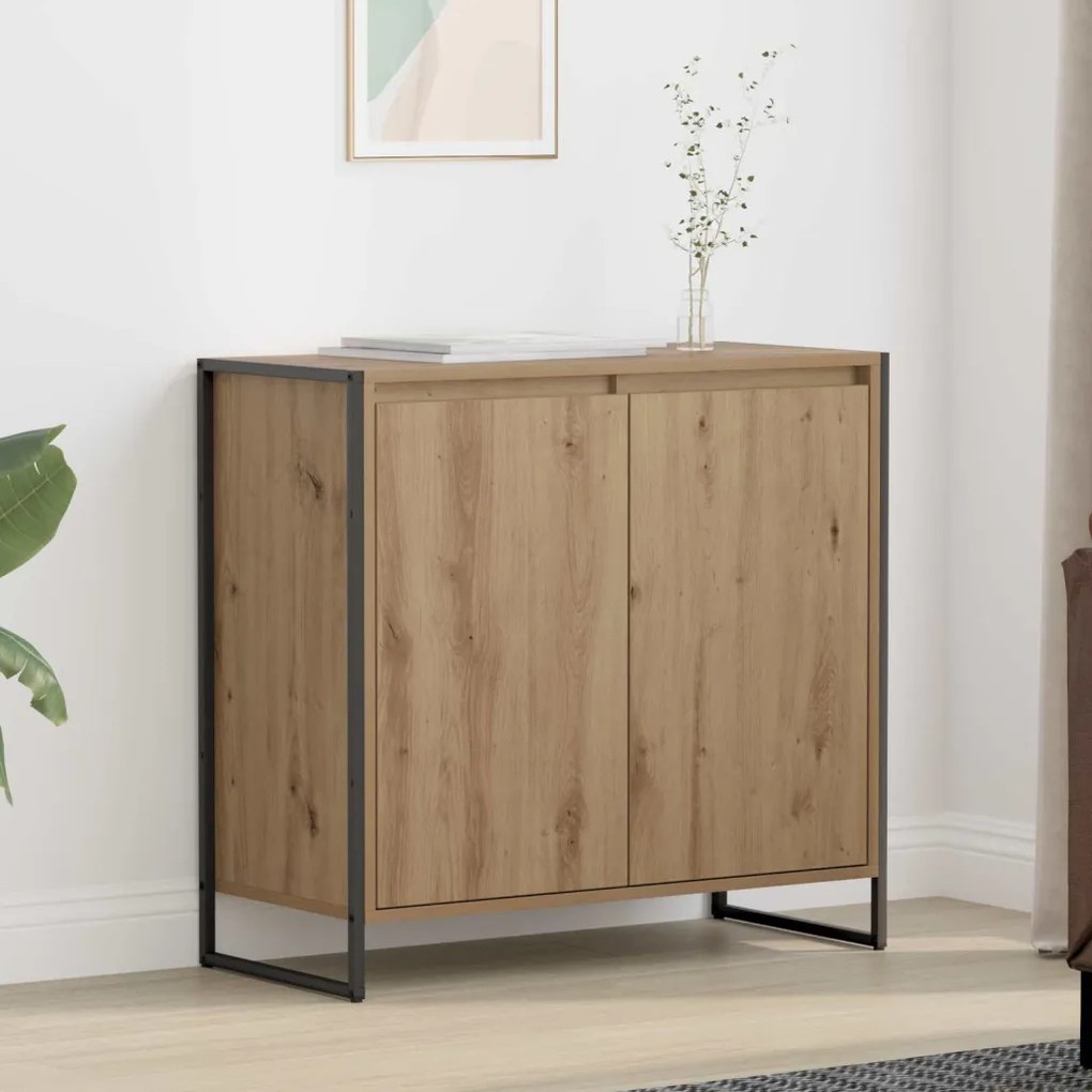 Oldalsó szekrény Művészi tölgy 79 x 36 x 75 cm Faanyag