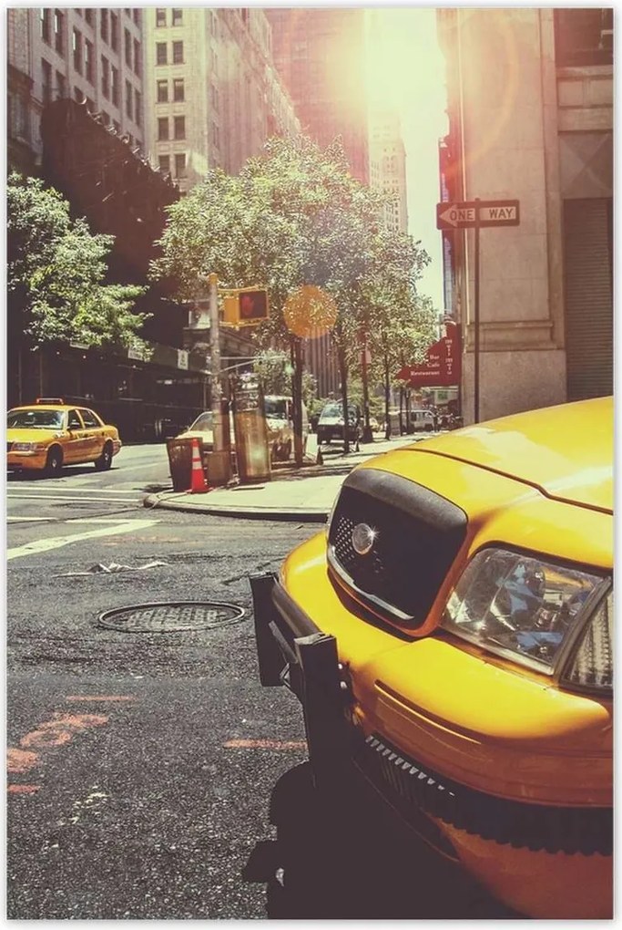 Poszterek 80x120 Sárga taxi Taxi