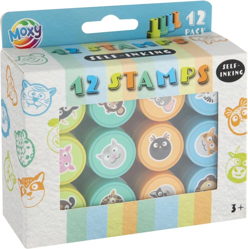 Állatos Blue nyomda szett 12 db-os