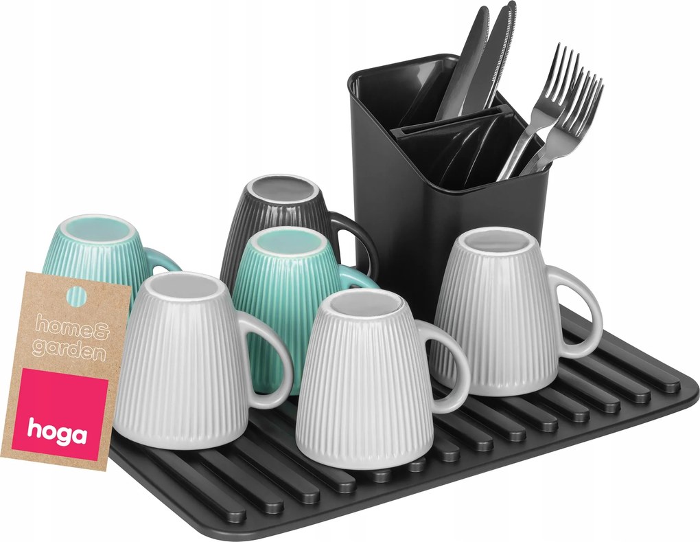 Hoga 1002 Szőnyeg Evőeszköz Cseppegtető fekete Szett