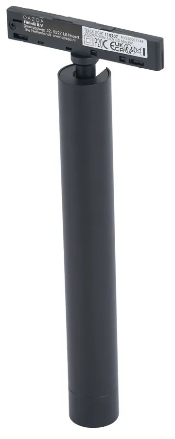 Modern fekete spotlámpa 1 fázisú sínrendszerhez - Slimline Avery