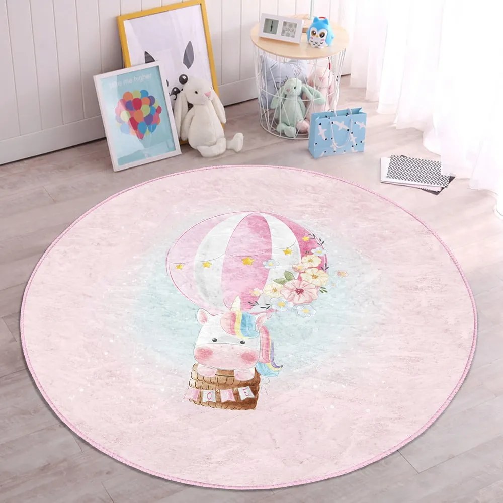 Rózsaszín gyerek szőnyeg ø 120 cm Comfort – Mila Home