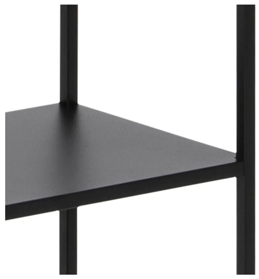 Fekete fém könyvespolc 70x185 cm Newcastle – Actona
