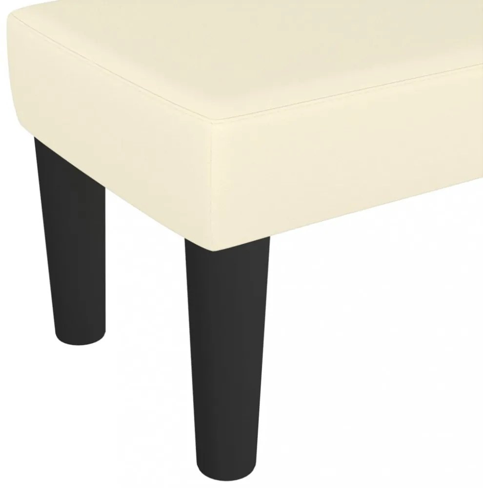 krémszínű műbőr pad 70 x 30 x 30 cm